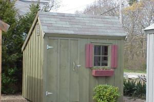 Saltbox post and beam sheds